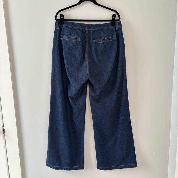 Reformation Elio Low Rise Denim Trouser Jeans Rigid Pant Wide Relaxed Leg - Picture 4 of 6